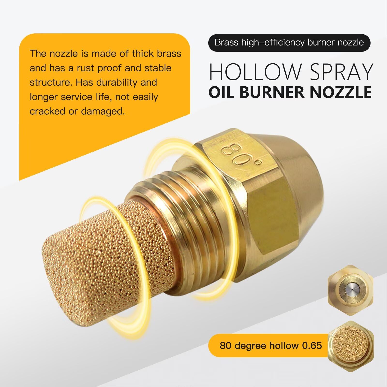 Amazon.com : .65-80B Solid Oil Burner Nozzle Replacement